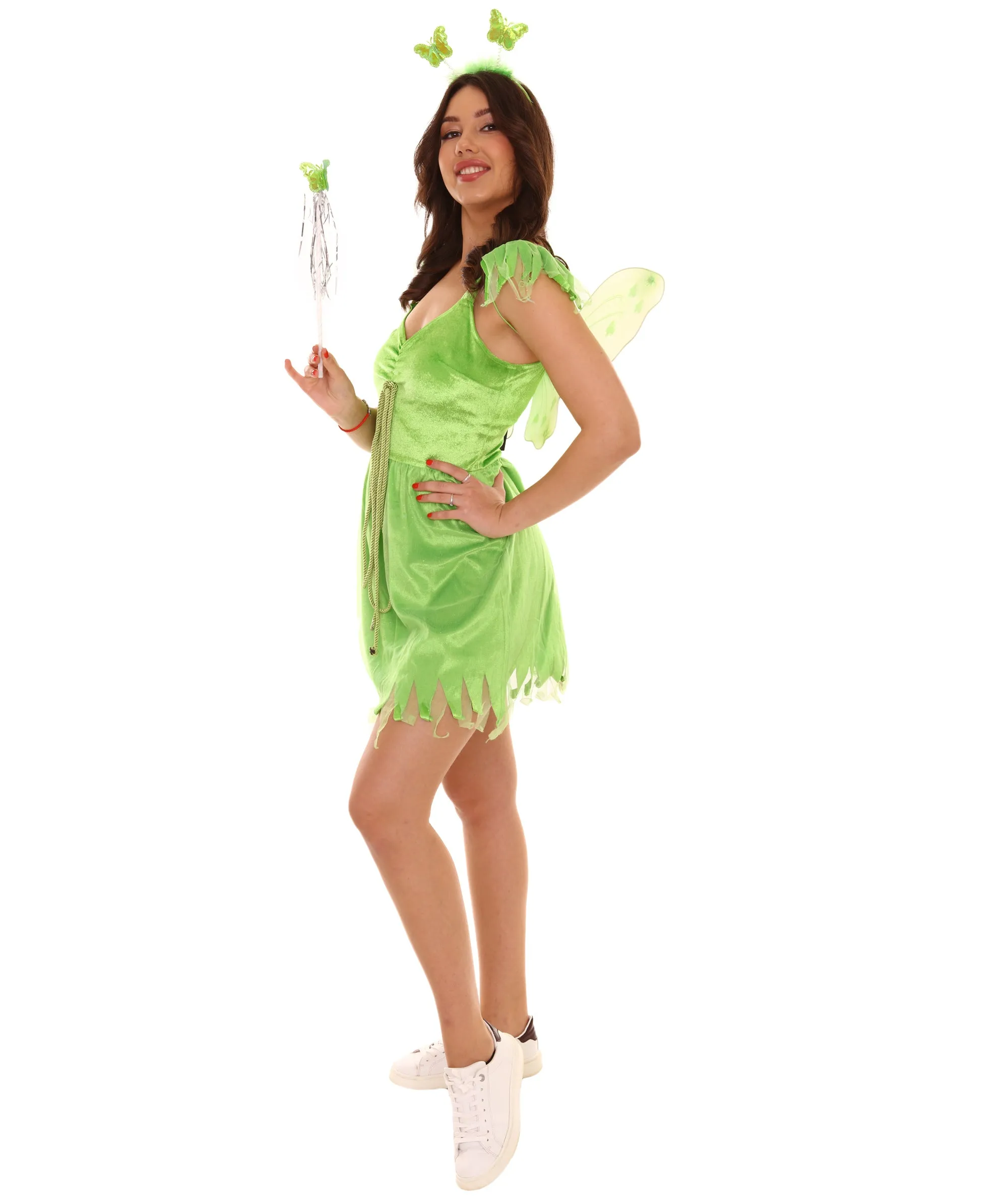 Adult Women's Pretty Fairy Costume , Green Halloween Costume