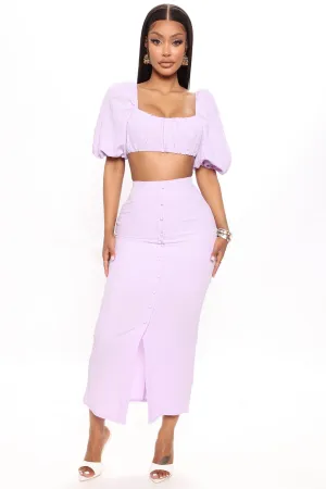 Always On My Mind Skirt Set - Lavender