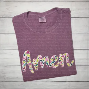 Amen Embroidered Applique Garment