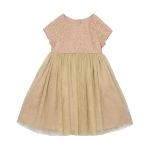 Angelina Gold Shimmer Dress