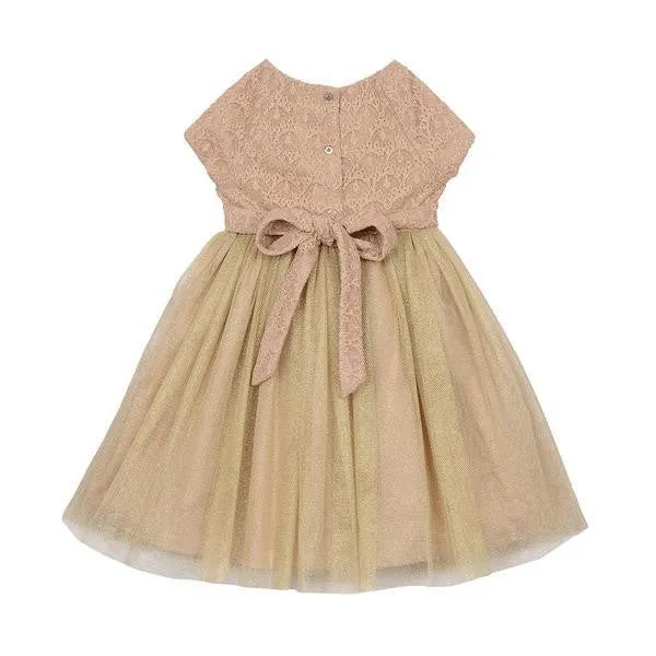 Angelina Gold Shimmer Dress