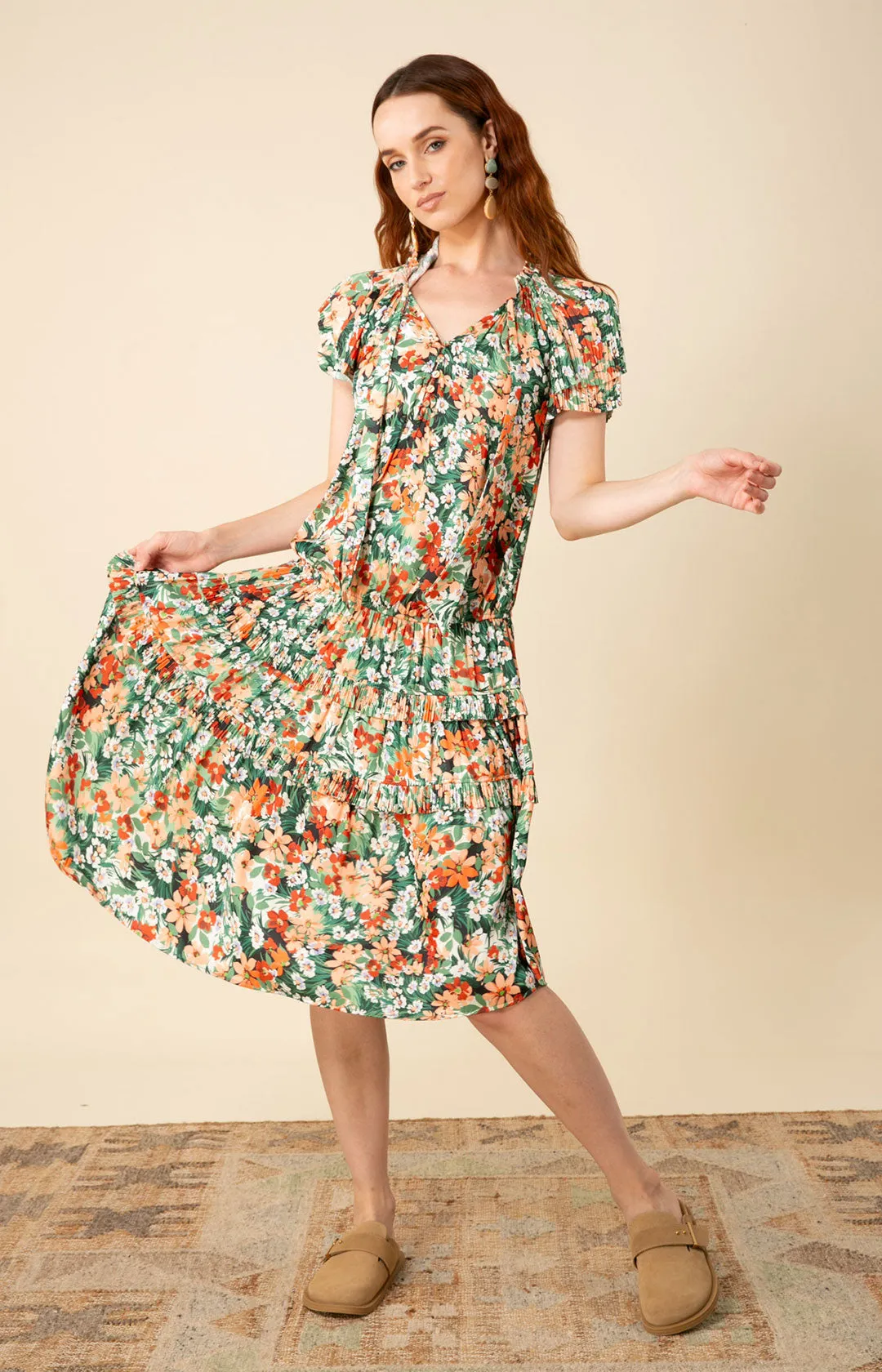 Ariyah Drop Waist Midi Dress