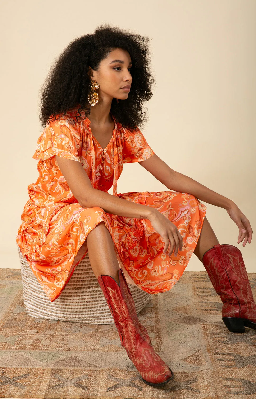 Ariyah Drop Waist Midi Dress