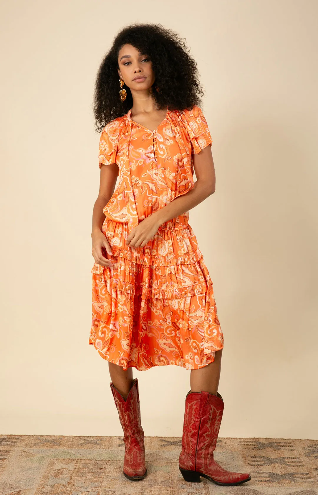Ariyah Drop Waist Midi Dress