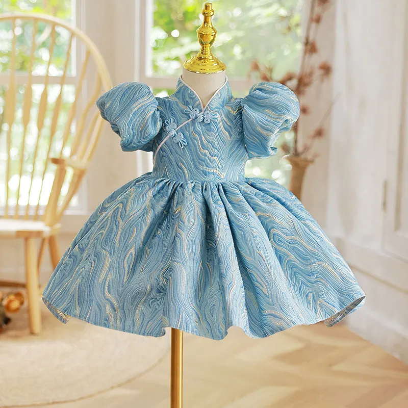 Baby Girl Dress Toddler Summer Pageant Puffy Sleeve Communion Princess Dress