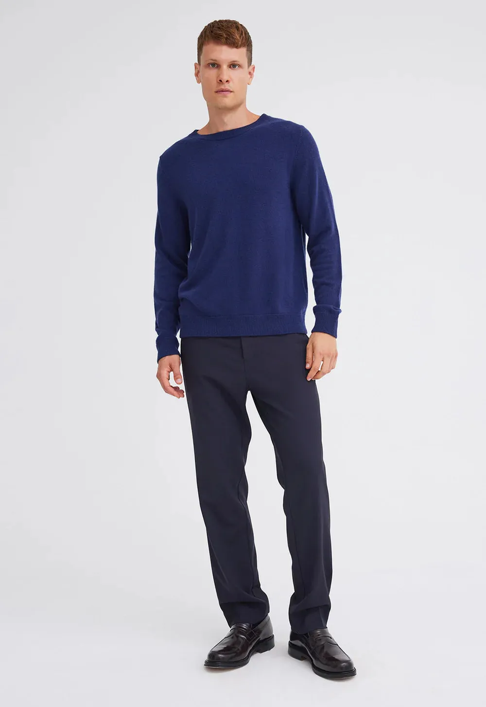 Beckham Cashmere Sweater in Skipper Blue