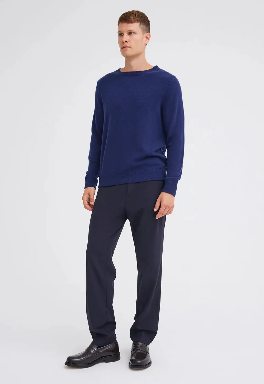 Beckham Cashmere Sweater in Skipper Blue
