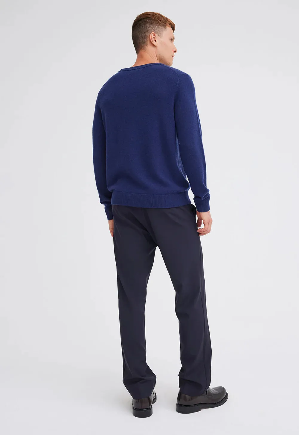 Beckham Cashmere Sweater in Skipper Blue
