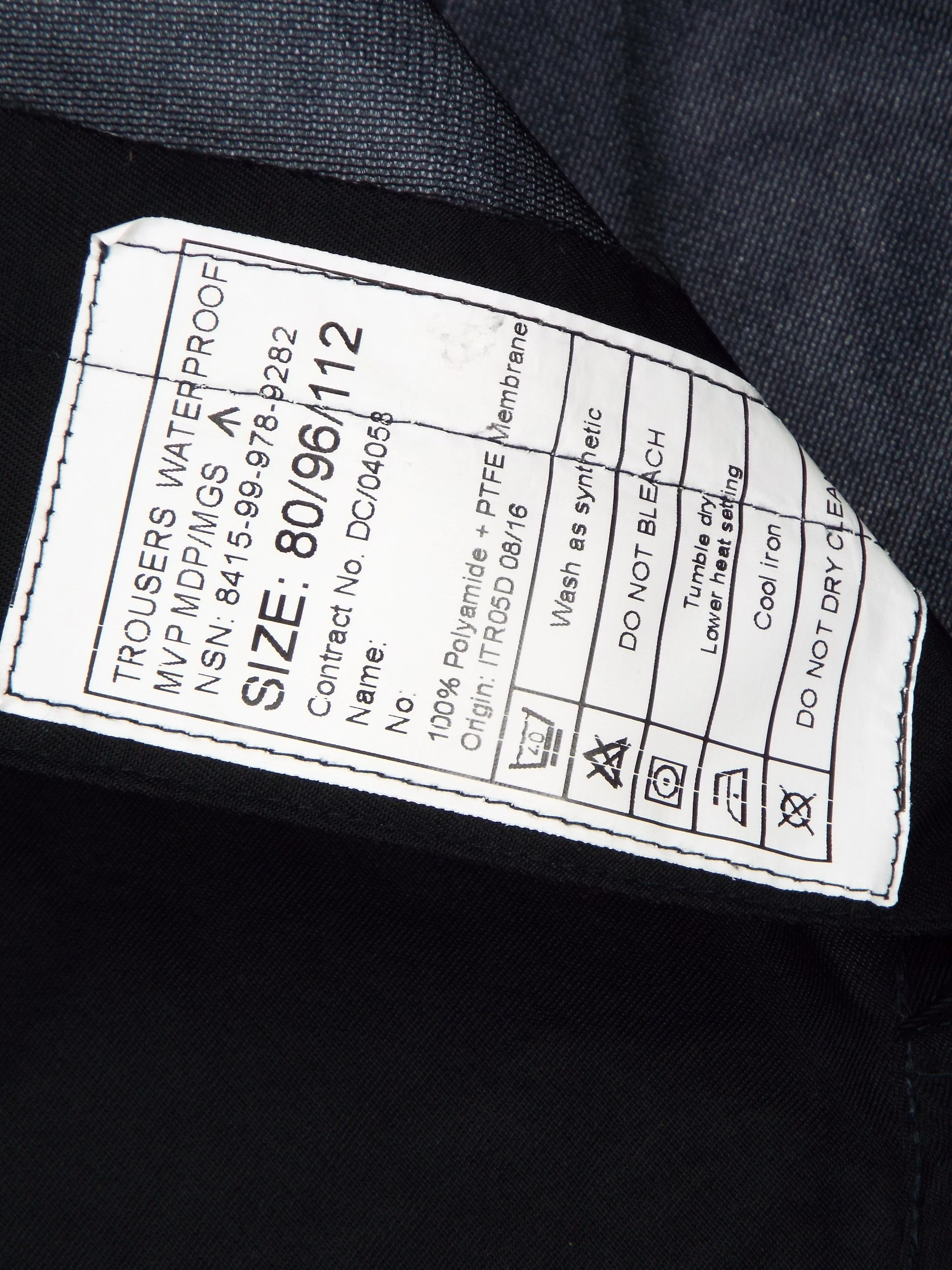 British Police Gore-Tex Over-Trousers – Grade 1