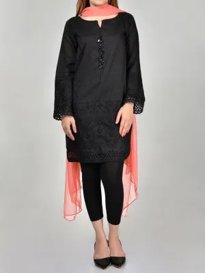 Chiffon Dupatta-Carrot Pink