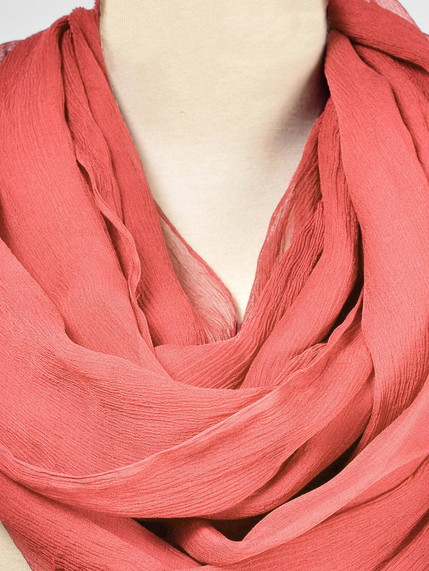Chiffon Dupatta-Carrot Pink
