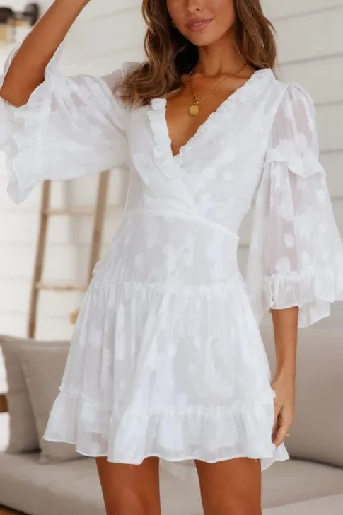 Chiffon Ruffle Mini Dress  *Online Only*