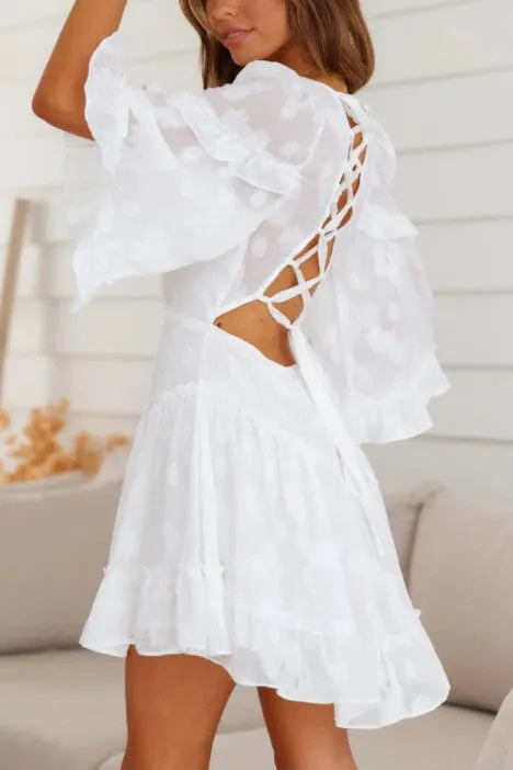 Chiffon Ruffle Mini Dress  *Online Only*