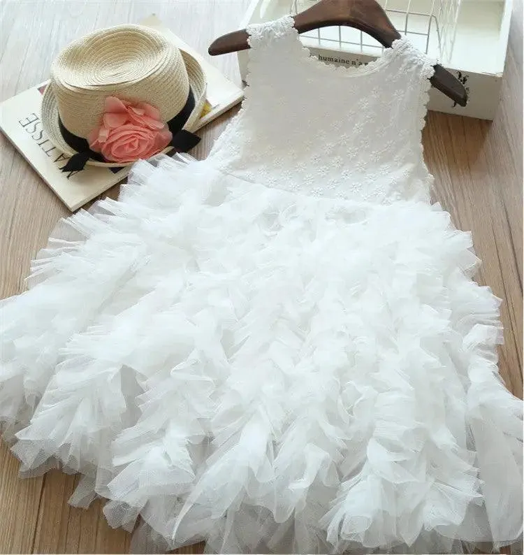 Children's Sleeveless Summer Dress with Tutu Skirt