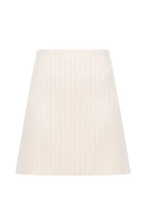 CREAM A-LINE MINI SKIRT
