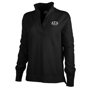 Delt Black Embroidered Mom Sweatshirt