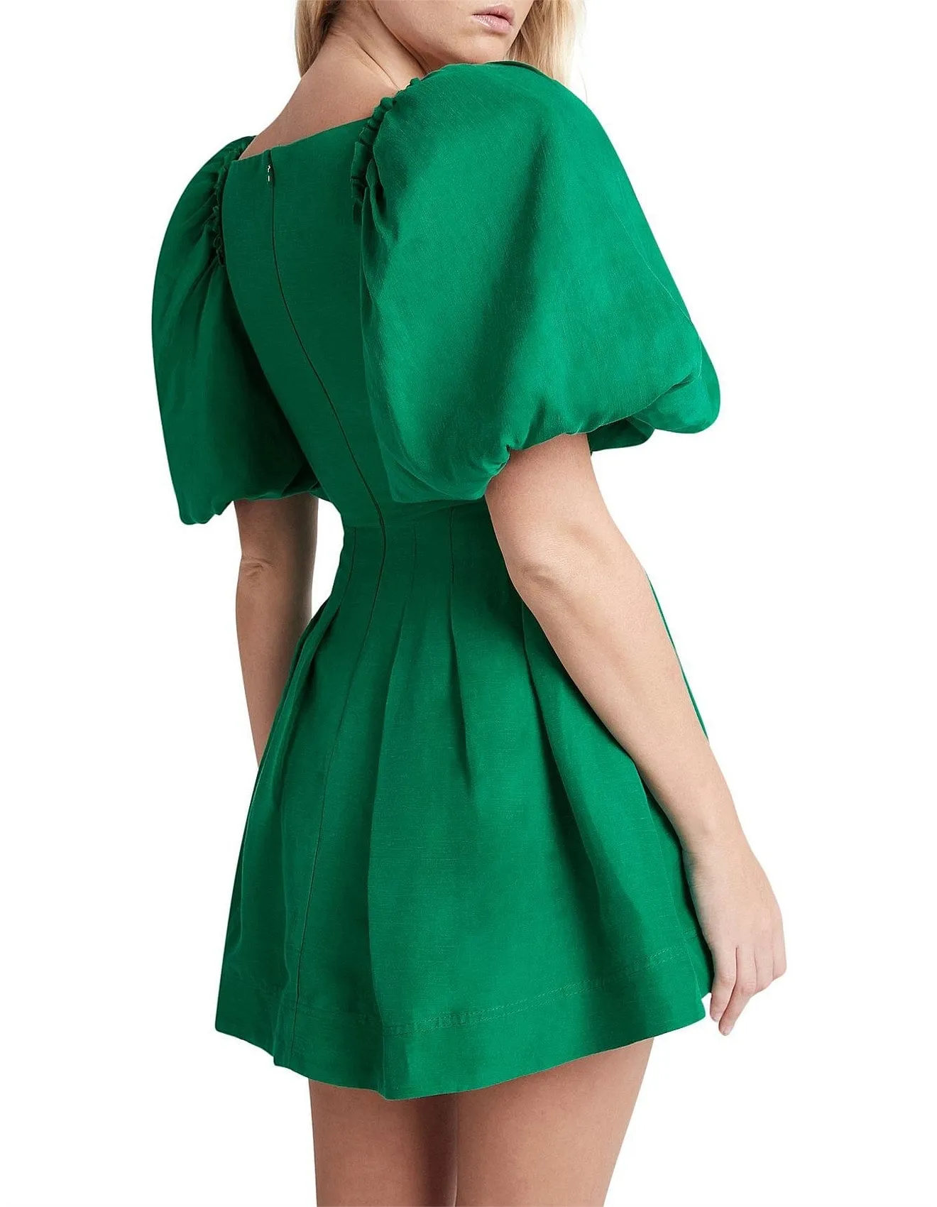 Dusk Knot Puff Sleeve Mini Dress