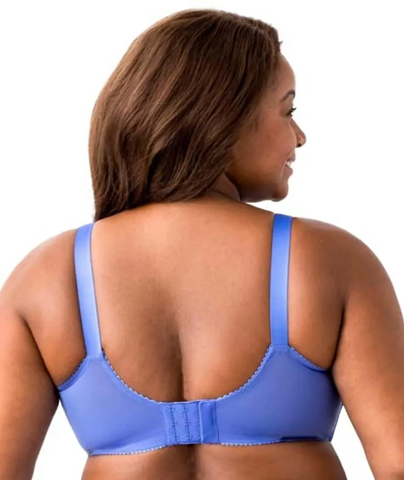 Elila Embroidered Lace Wire-Free Bra - Cobalt