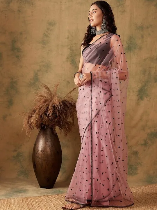 Embellished Net Saree
