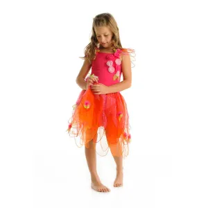Fairy Girls Crystal Fairy Dress Hot Pink Small