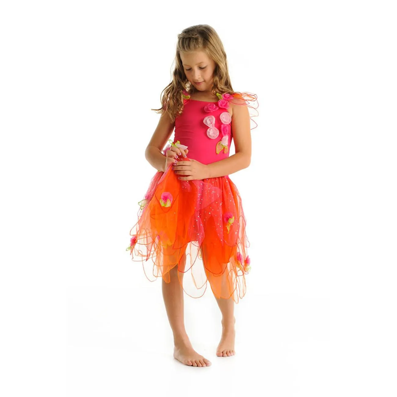 Fairy Girls Crystal Fairy Dress Hot Pink Small