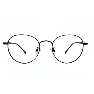 Jubleelens Metal Round Frame 5873 Matt Maroon Eye Glass - Protect Your Eyes in Style with These Round Frames