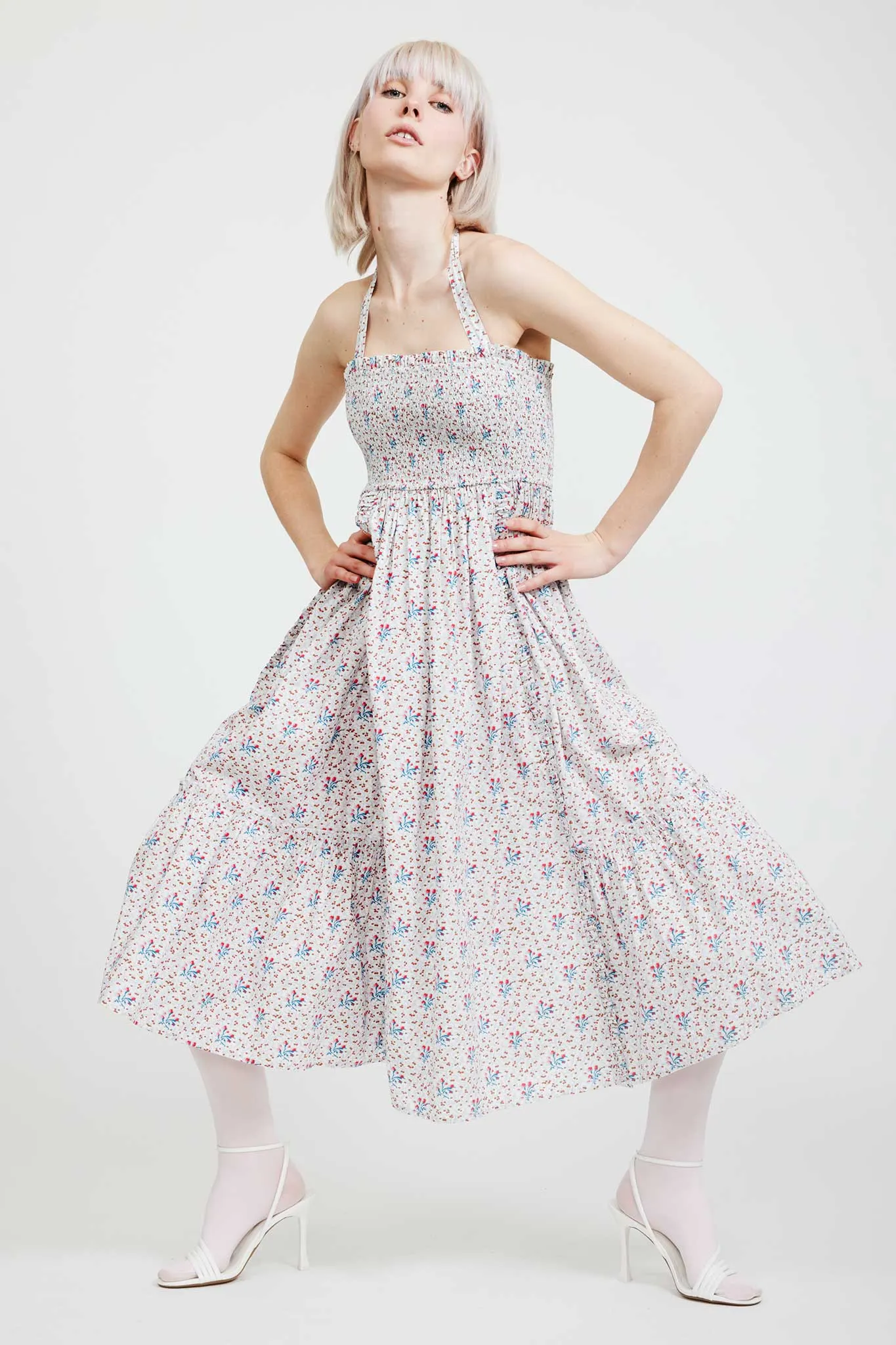 Laura Ashley x BATSHEVA Gwen Dress in Duxford Pines