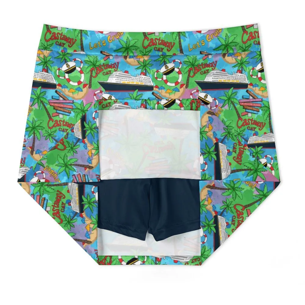 Let's Cruise Athletic A-Line Skirt With Pocket Solid Shorts