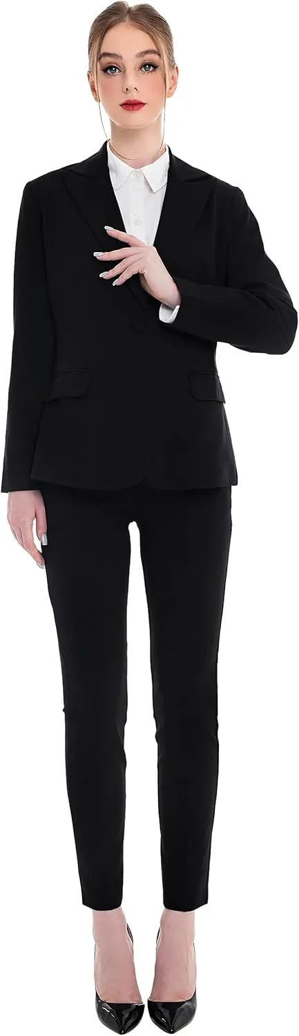 Marycrafts Women's Pant Suits Set  Professional Business Suiting Blazer and Pants 2 Piece Outfit