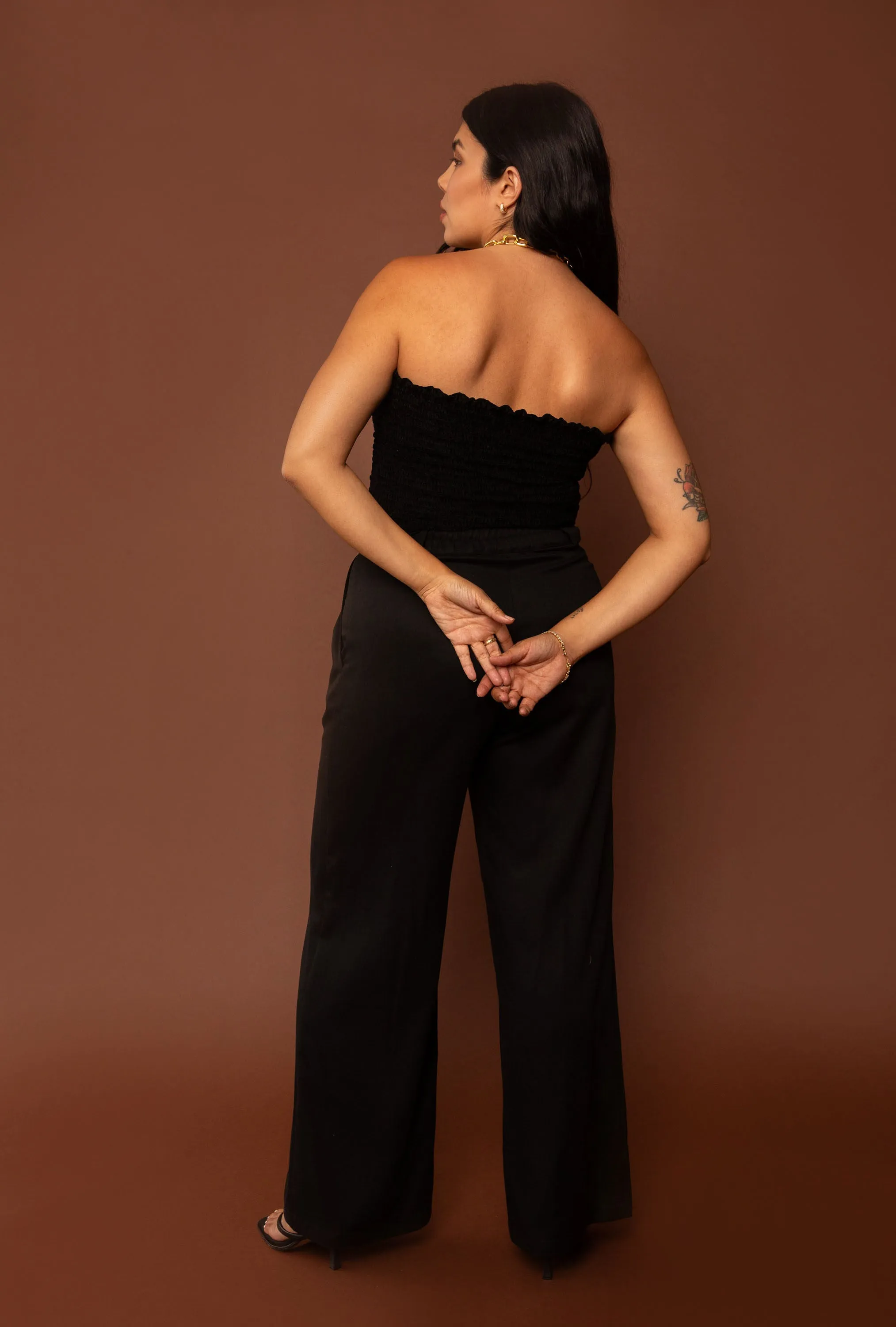 Matilda Top in Black Velvet