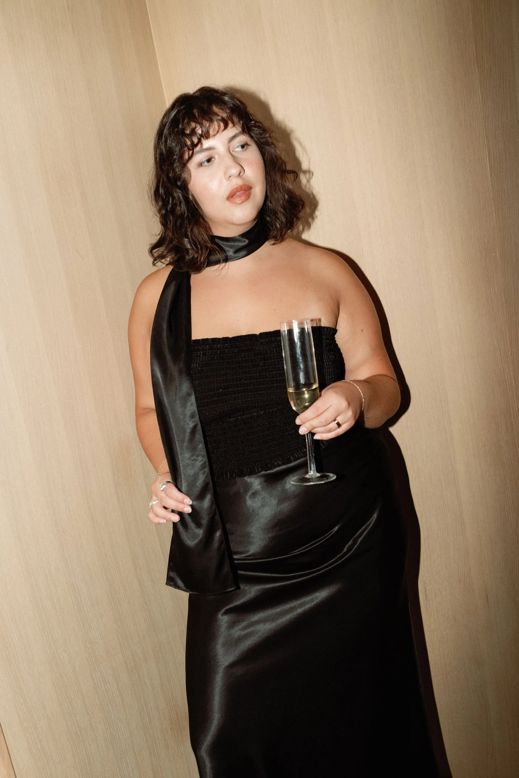 Matilda Top in Black Velvet