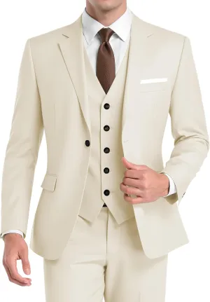 Men's Suits 3 Piece Slim Fit Suits for Men Jacket Vest Pants Suit for Wedding Prom Dinner Party