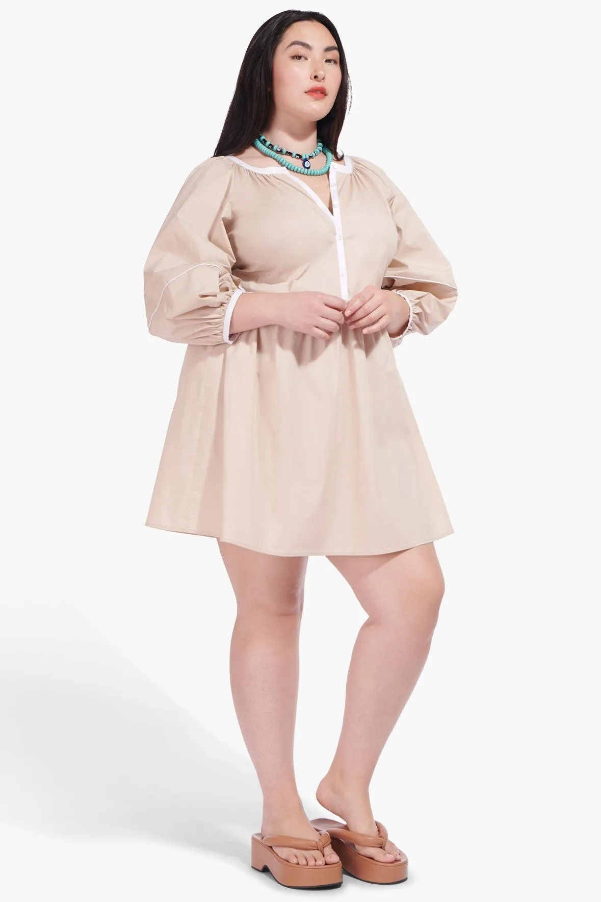 MINI DEMI DRESS | BISCOTTI WHITE ES