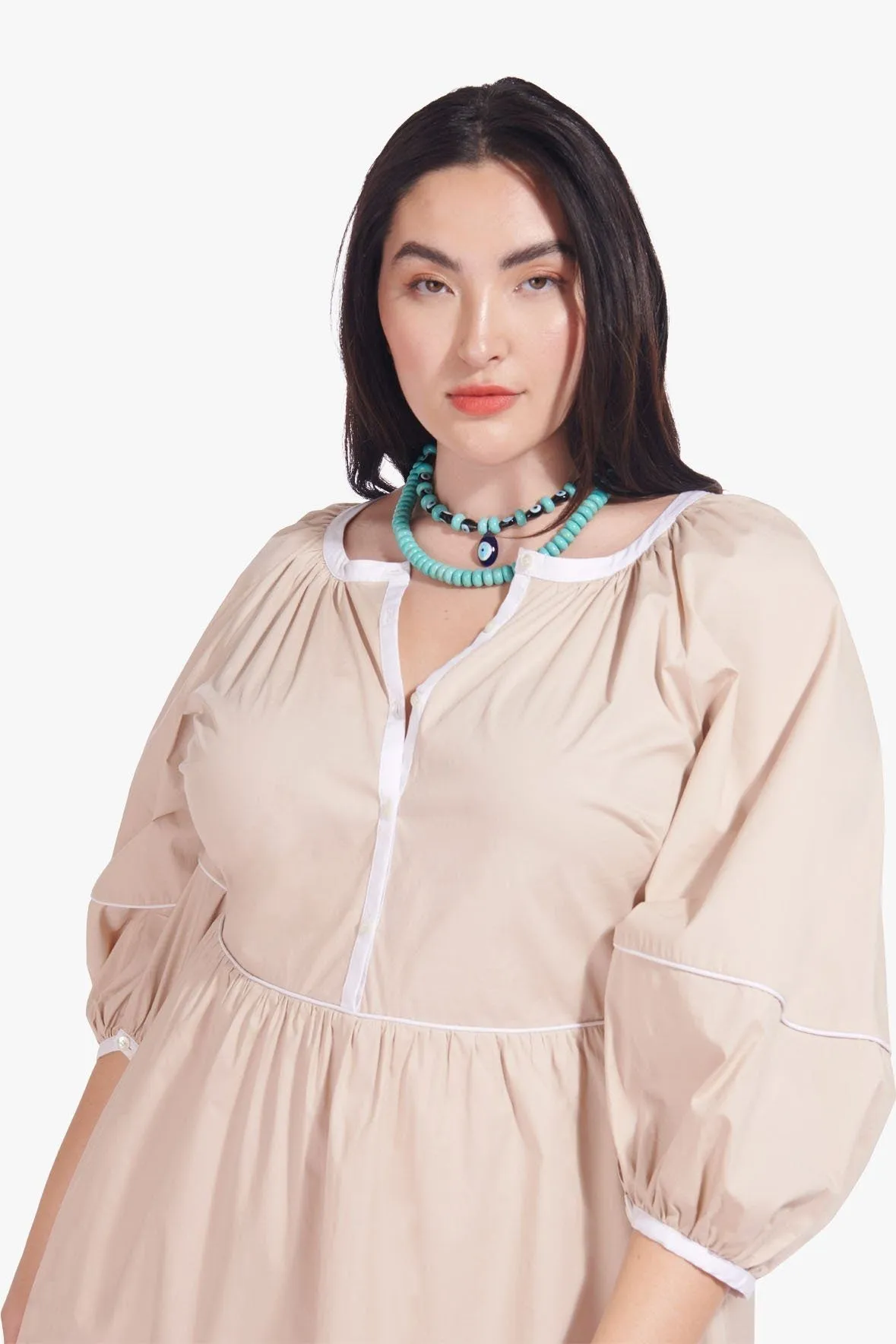MINI DEMI DRESS | BISCOTTI WHITE ES
