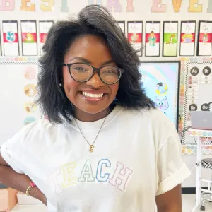 Pastel Rainbow Teach Embroidered Comfort Colors T-Shirt
