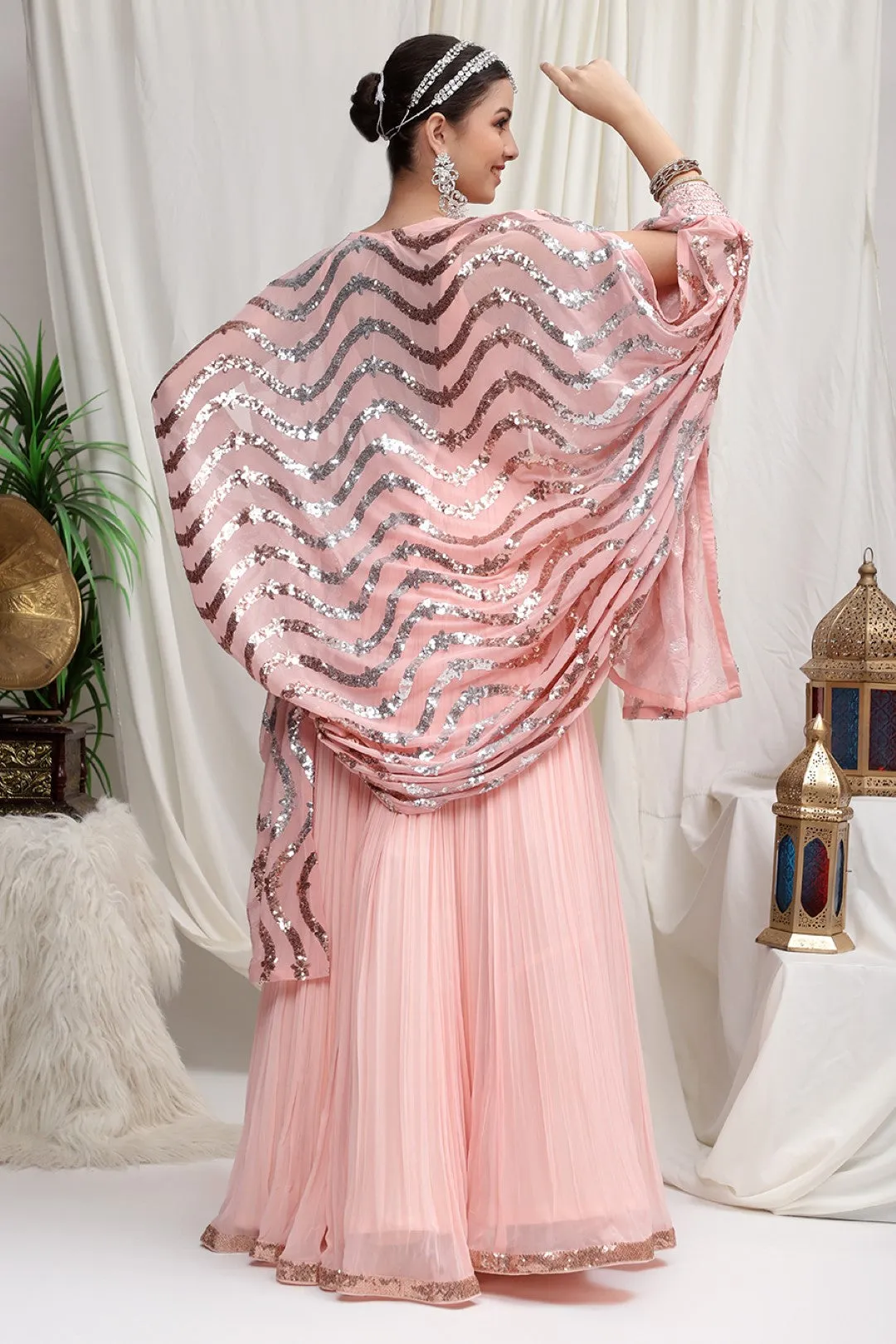 Pink Anarkali Gown with Jacket