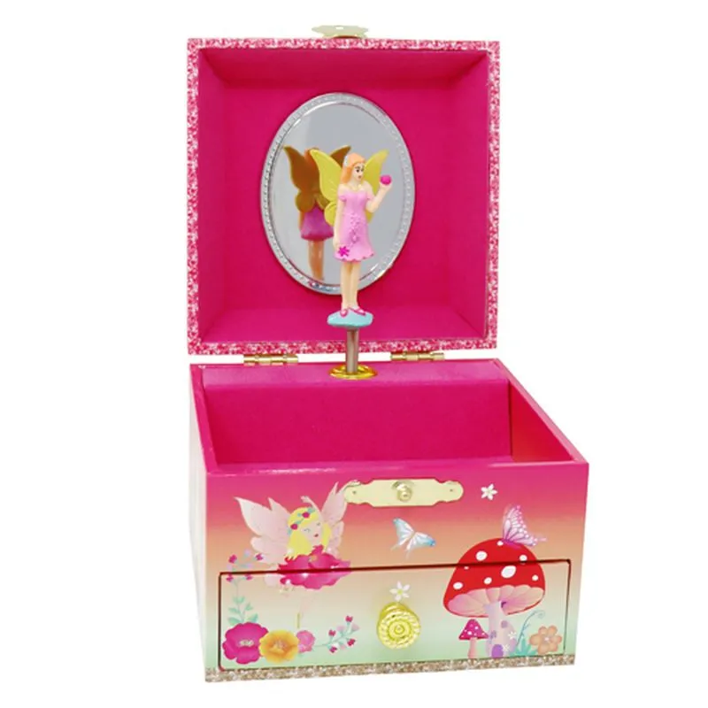 Pink Poppy Pixie Fantasy Small Unicorn Fairy Musical Jewellery Box