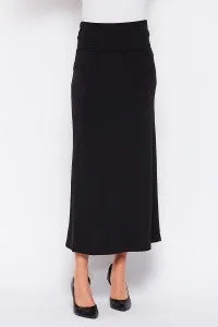 PLUS SOLID BLACK SKIRT WITH SIDE SLIT #217-219