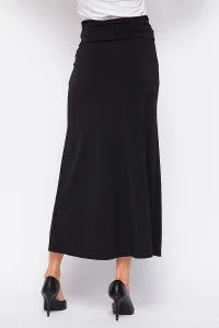 PLUS SOLID BLACK SKIRT WITH SIDE SLIT #217-219