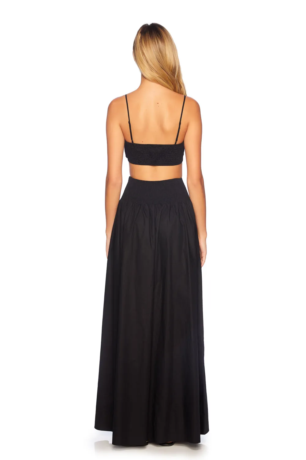 poplin string crop top