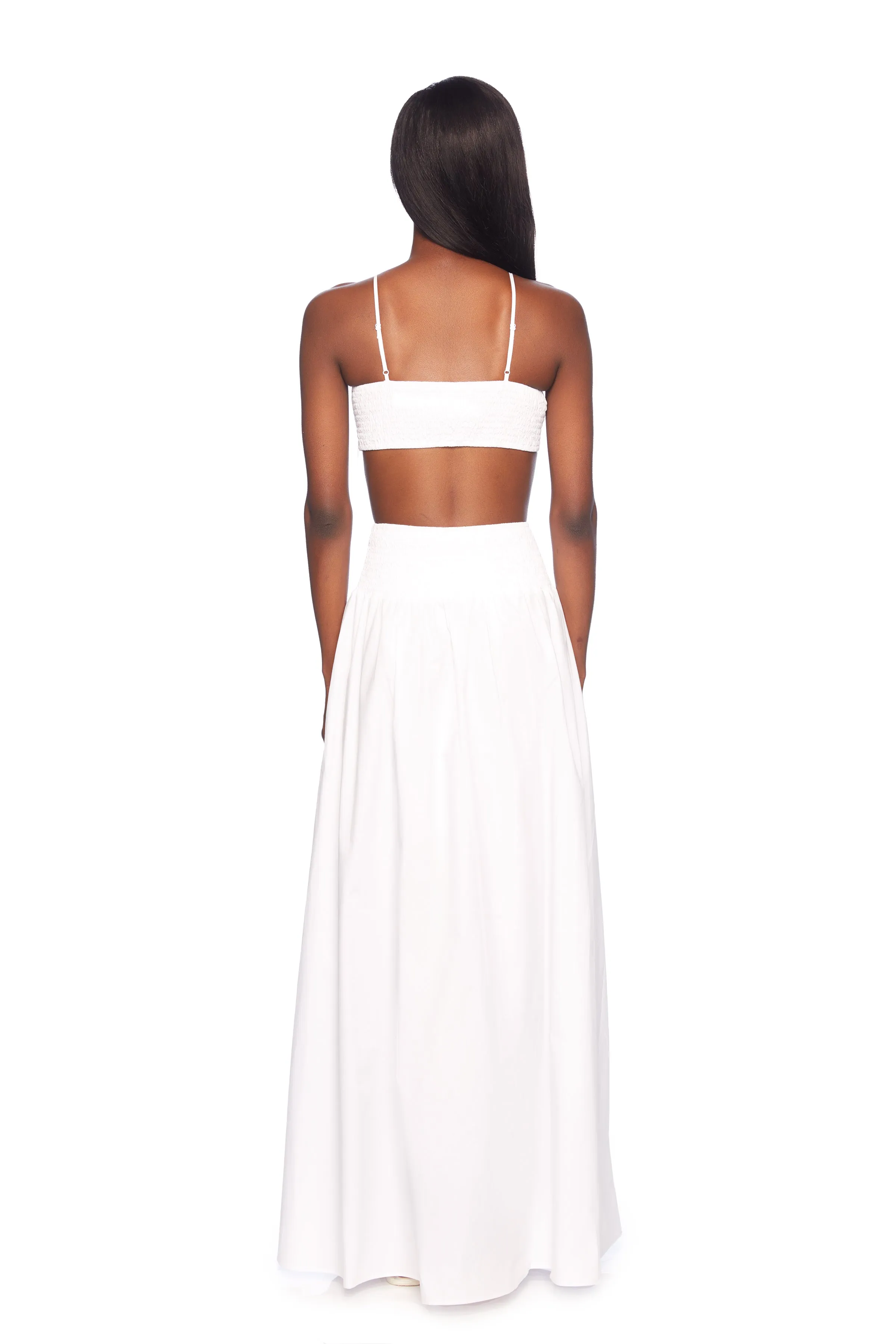poplin string crop top