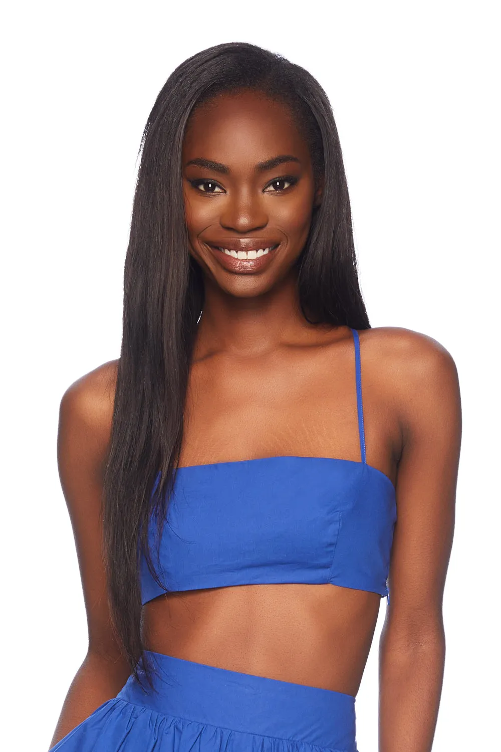 poplin string crop top