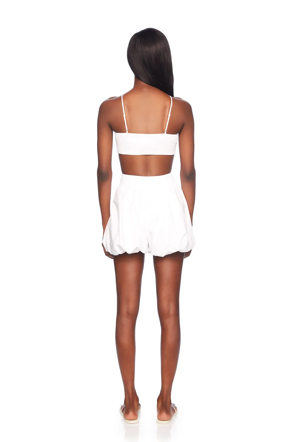 poplin string crop top