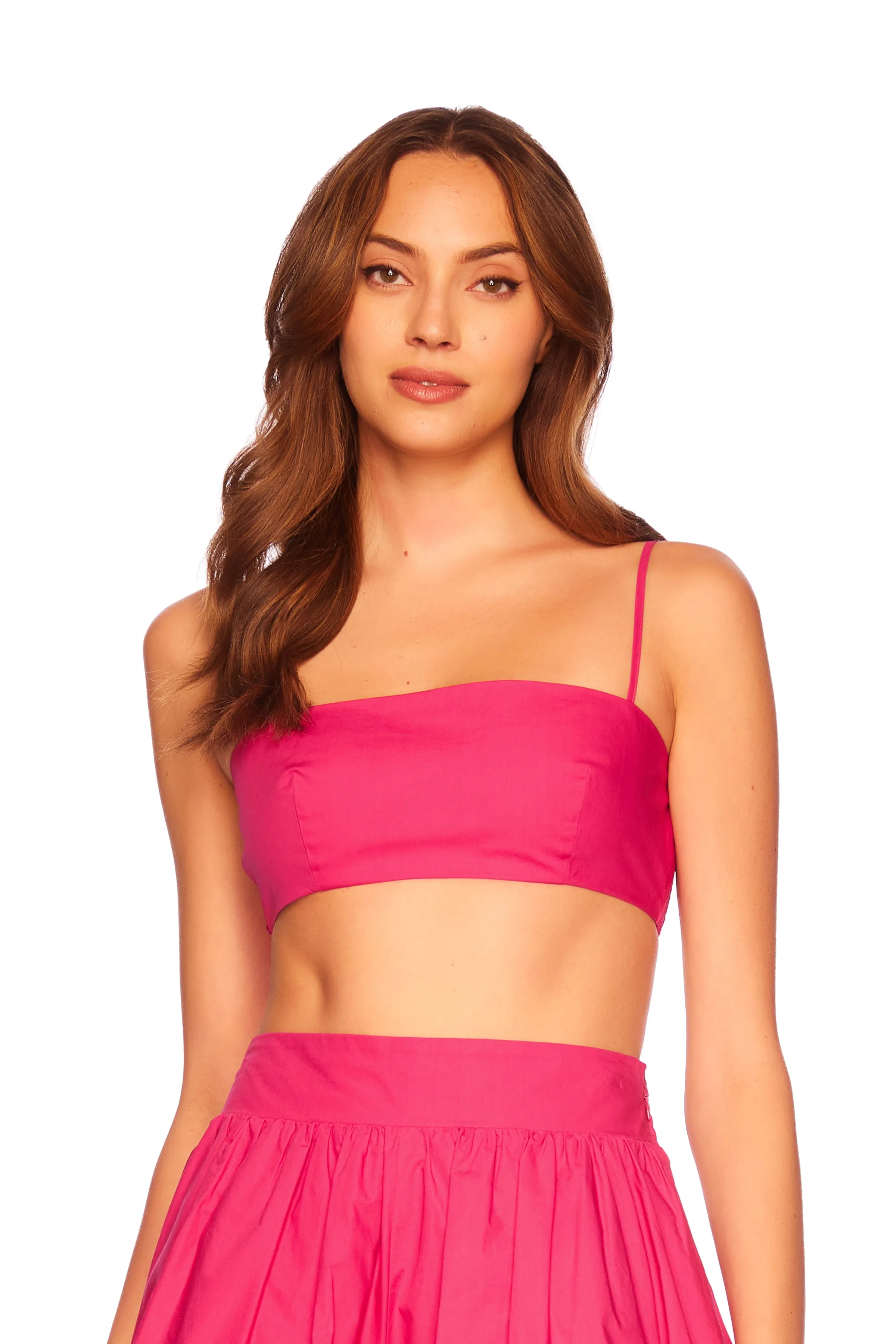 poplin string crop top