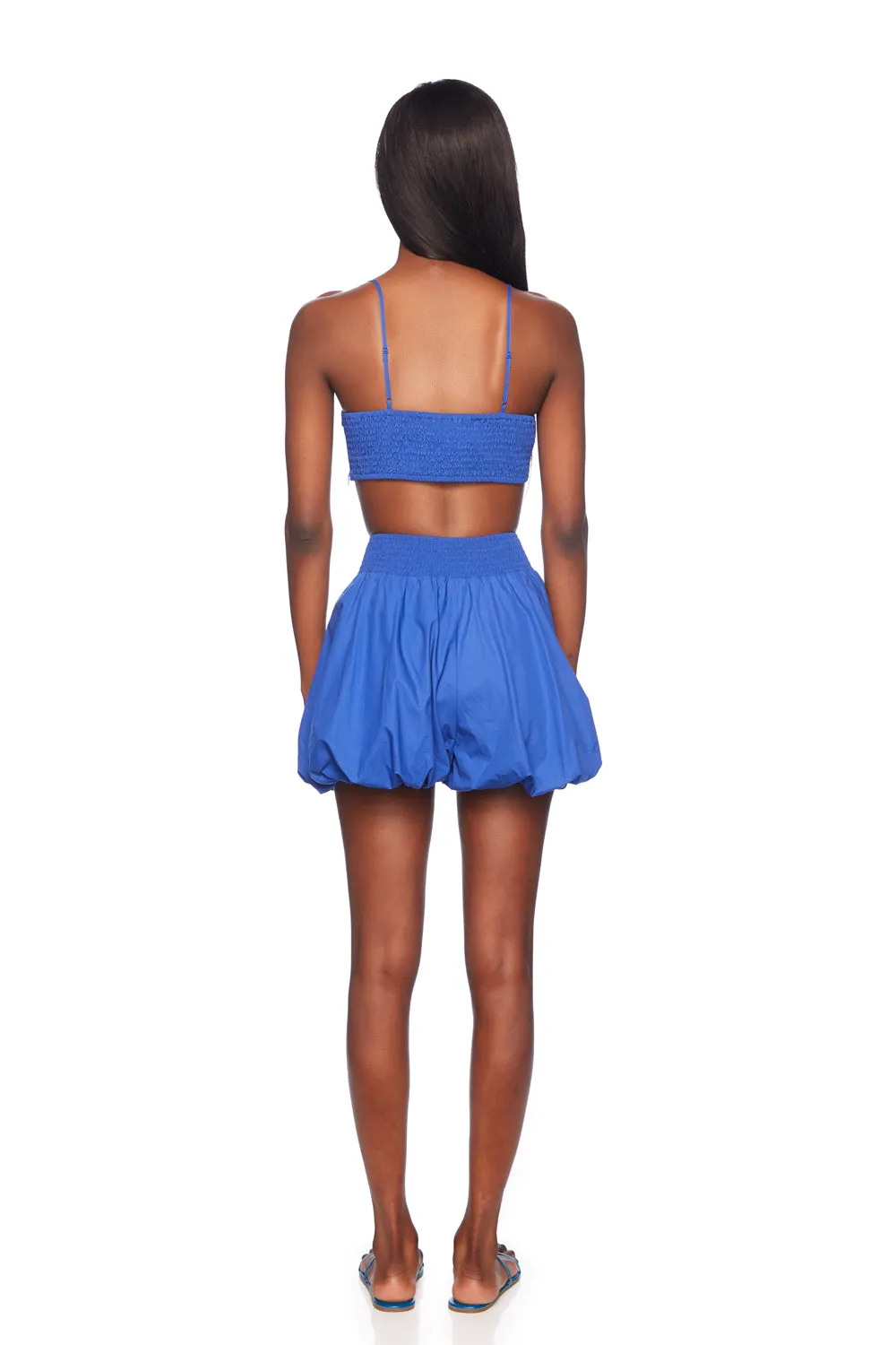 poplin string crop top