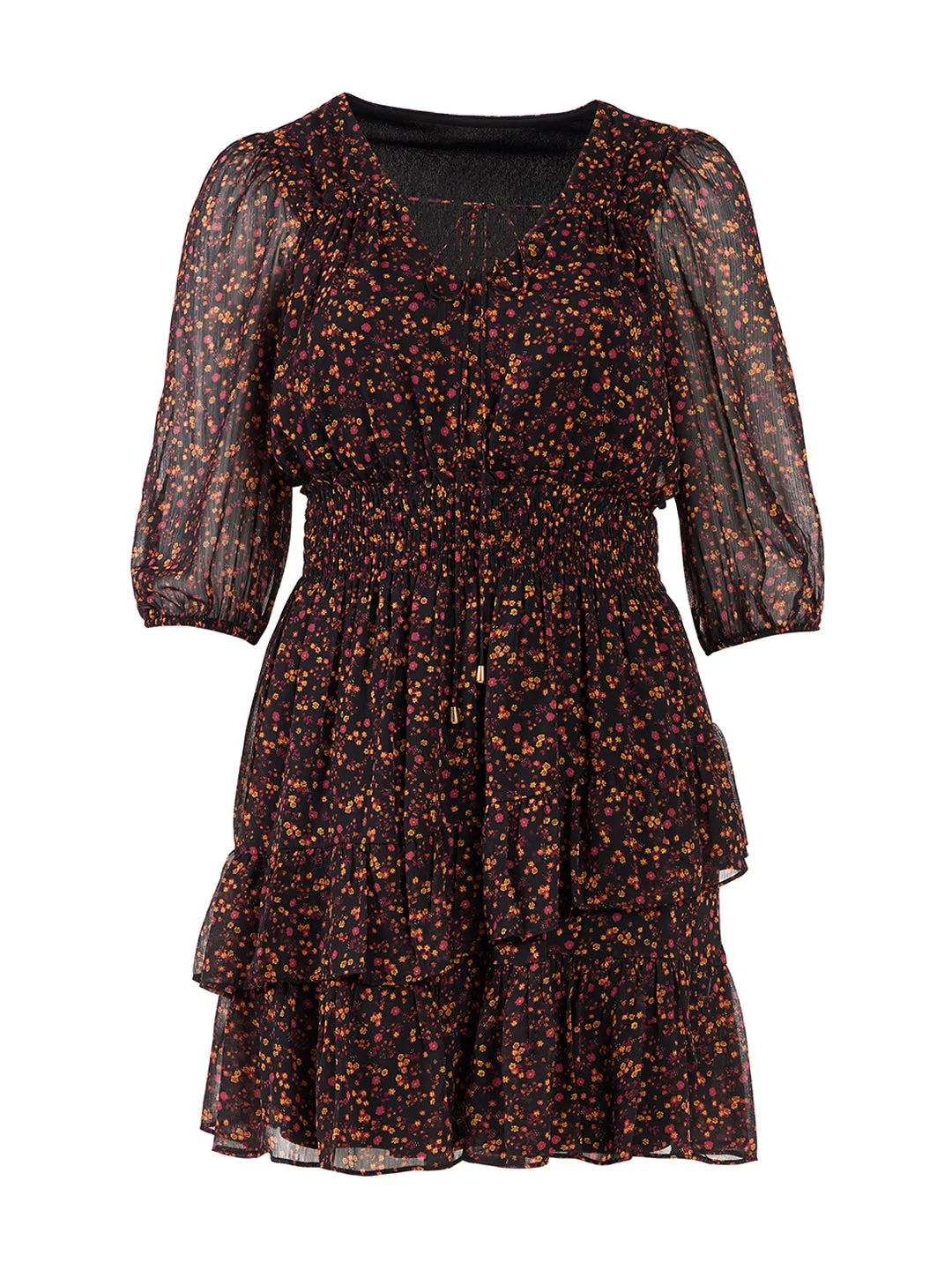 Printed Chiffon Dress
