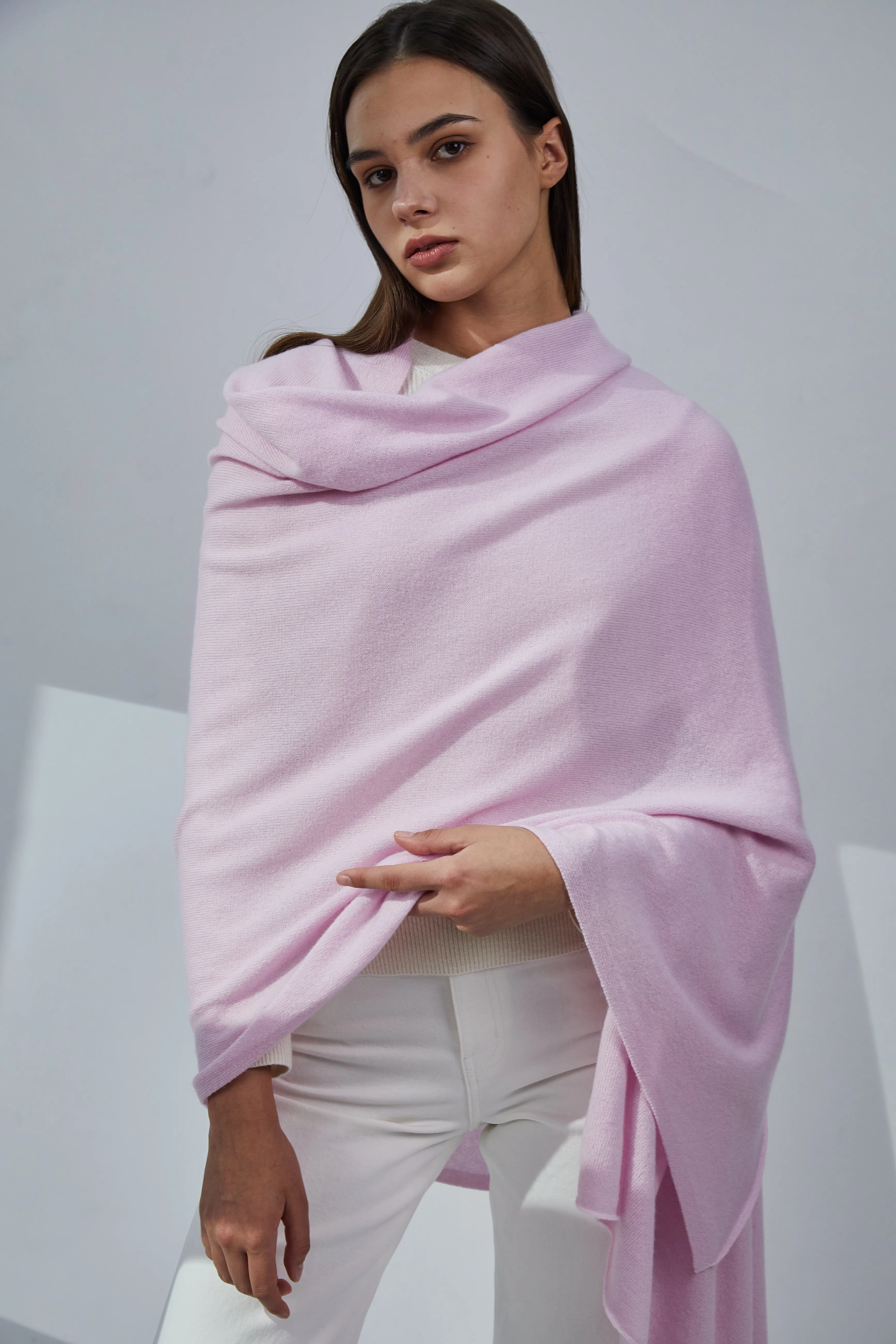 Pure Cashmere Travel Wrap - Ivory