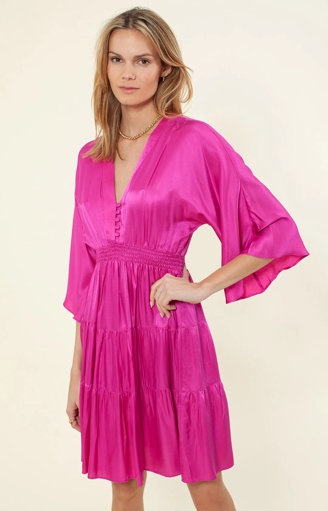 Quincy Solid Silk Dress