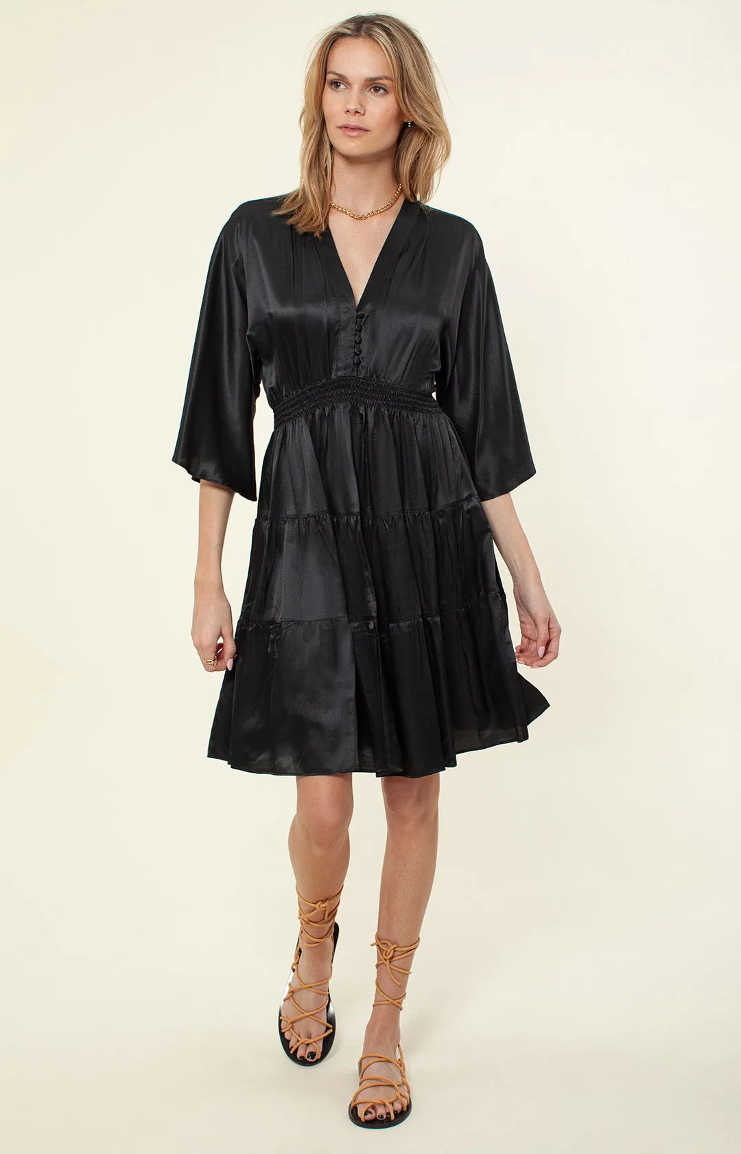 Quincy Solid Silk Dress