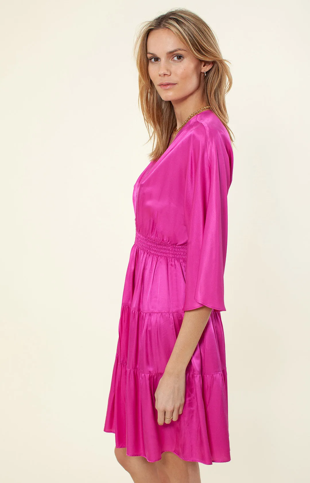 Quincy Solid Silk Dress